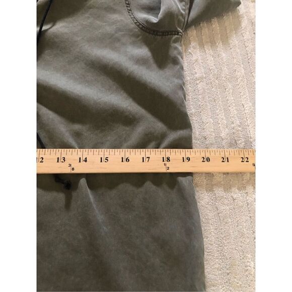 Express Womens Olive Lace Up Front Tassel Long Sleeve Shirt Top Size P/S - Picture 10 of 12